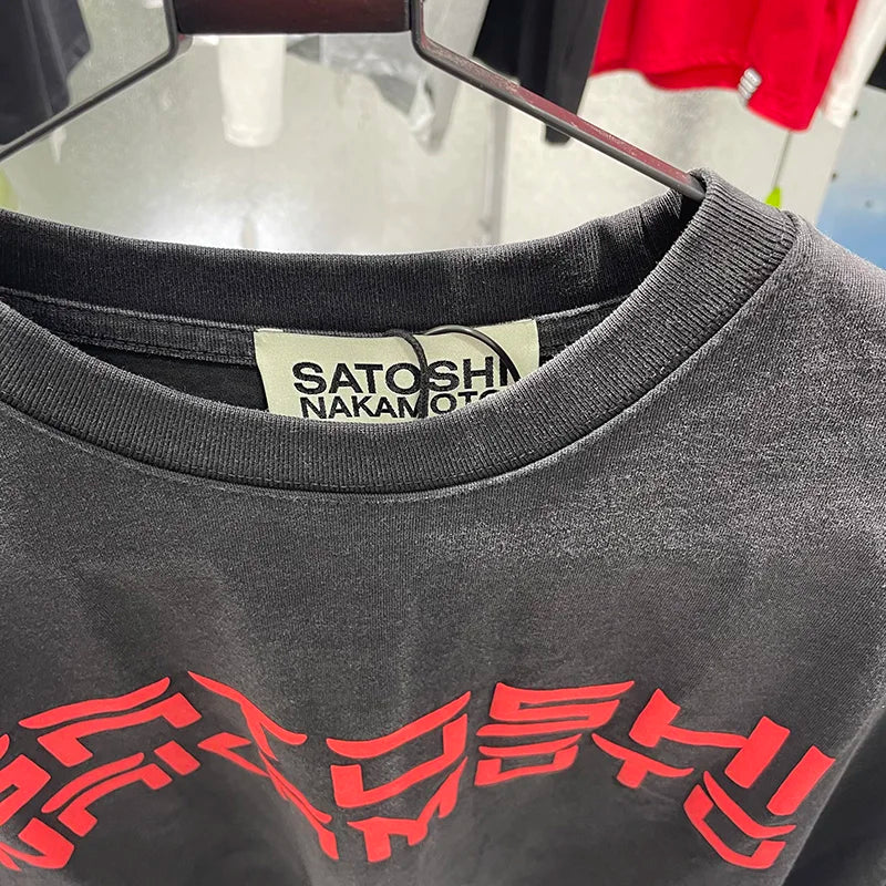 Washed Satoshi Nakamoto Letter Logo Tee