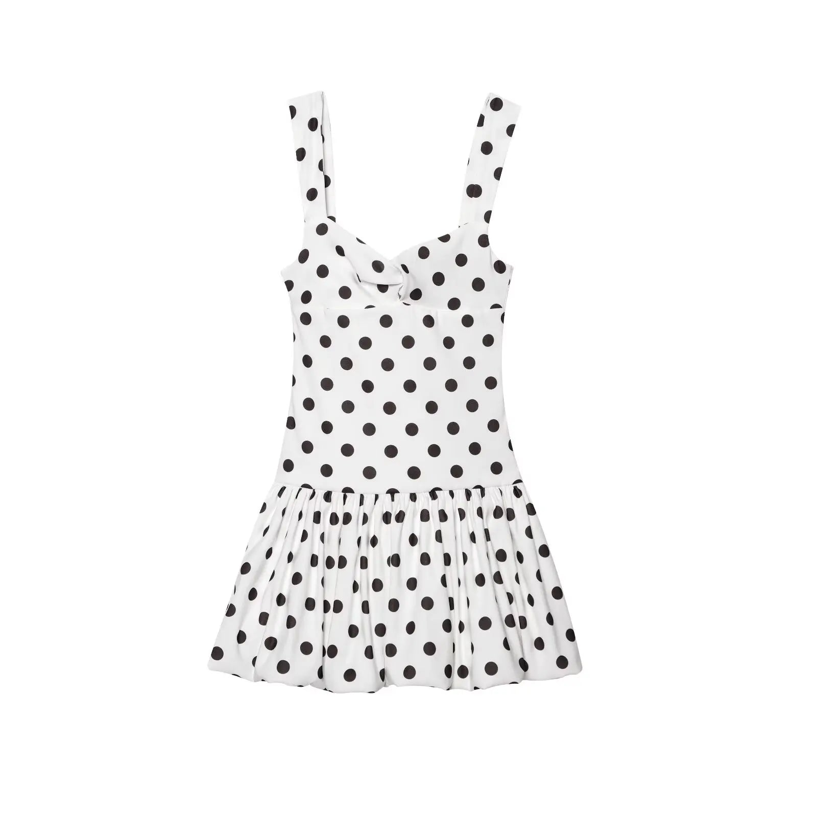 Low Cut Slim Polka Dot Dress