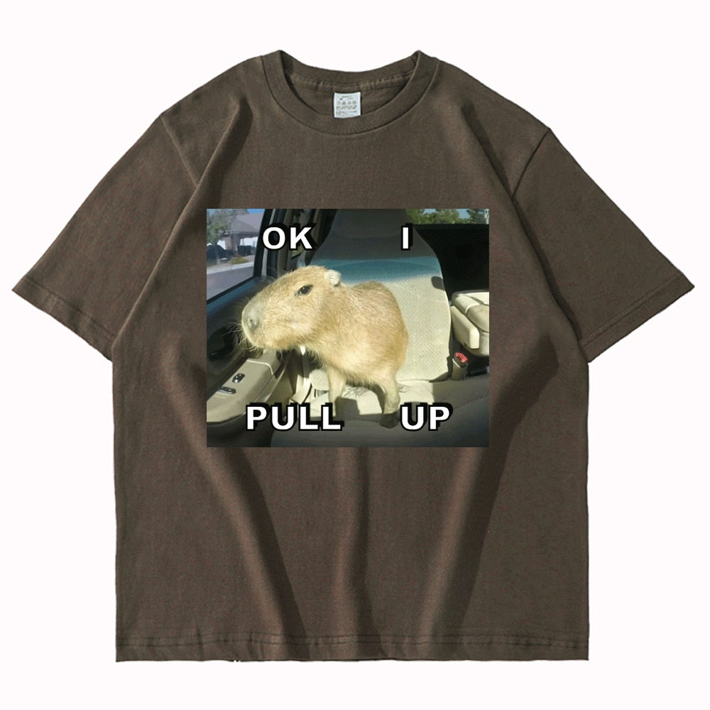 OK I Pull Up Capybara Tee