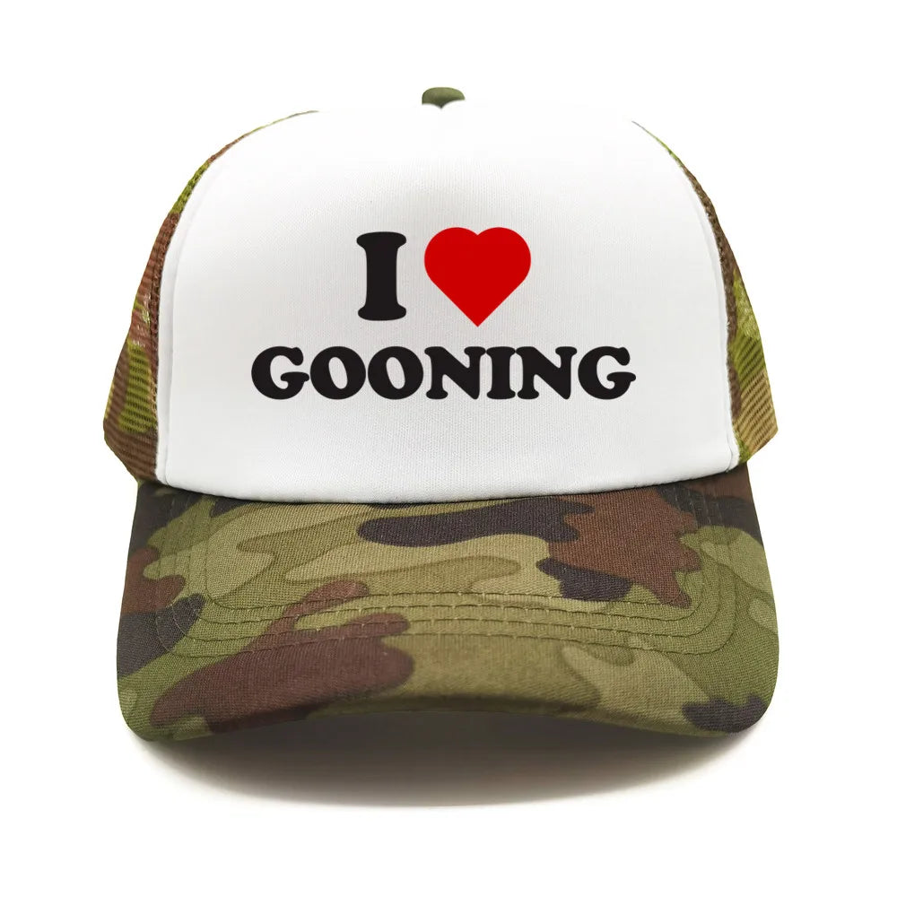 I Love Gooning Baseball Caps