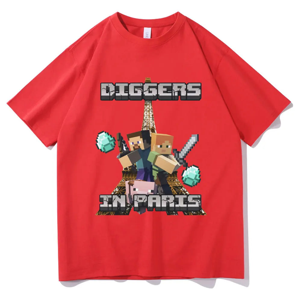 Diggers in Paris Minecraft Tee
