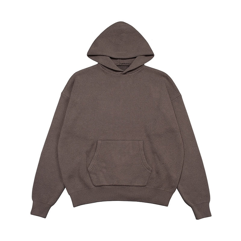 Oversized Knitted Oversized Pullover Hoodie