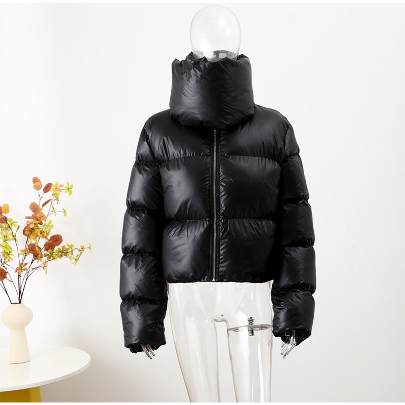 Turtleneck Down Jacket & Down Scarf