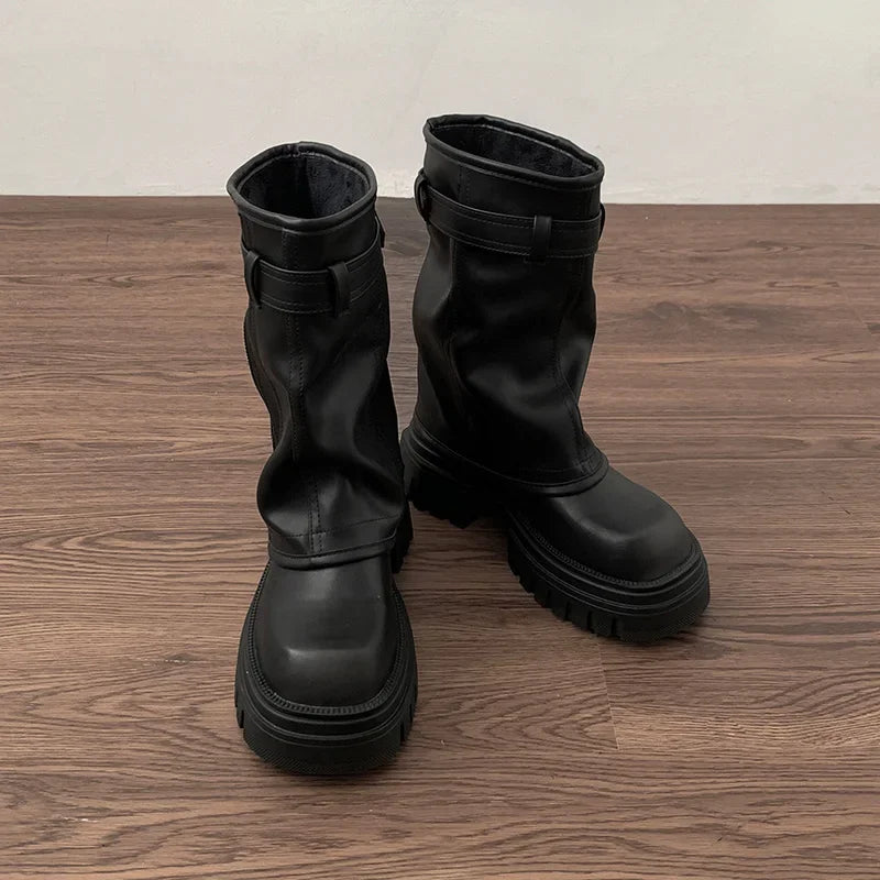 Womens Knight Biker Boots