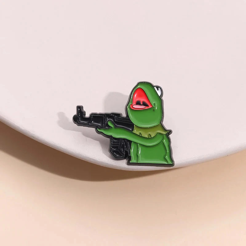 Kermit And A Gun Pin