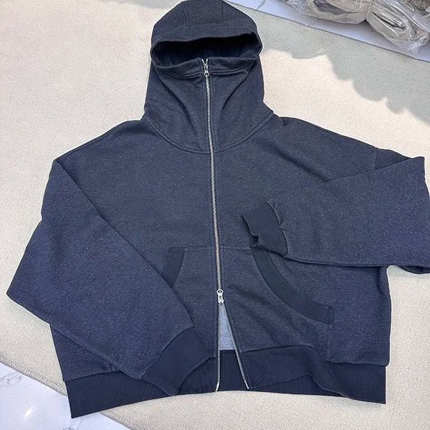 Two-way Zipper Oversized Hoodie
