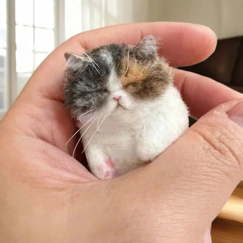 Wool Handpoke Cat Felting Kit
