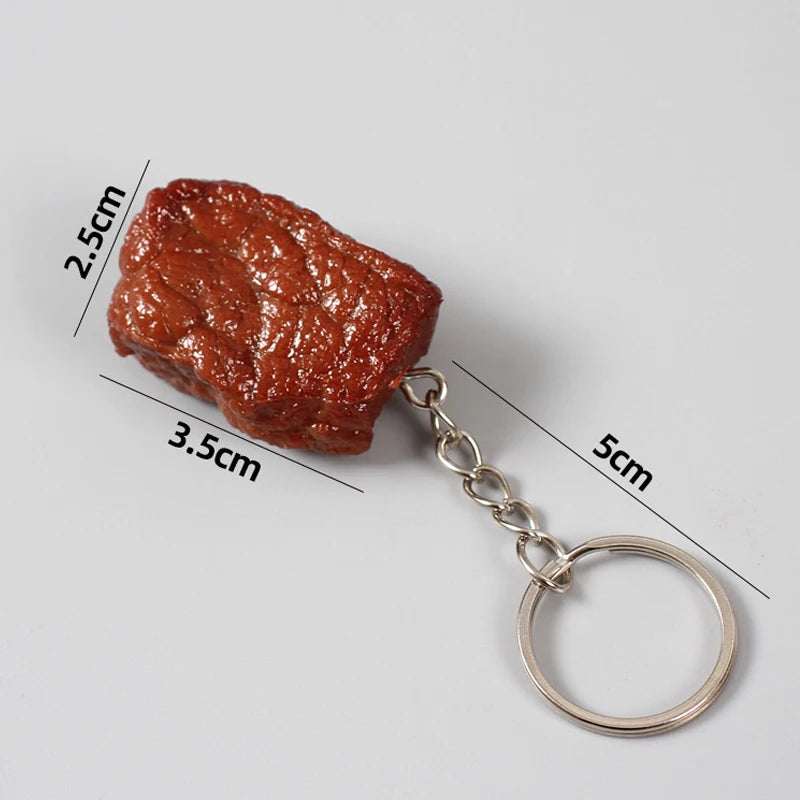 Steak Beef Keychain