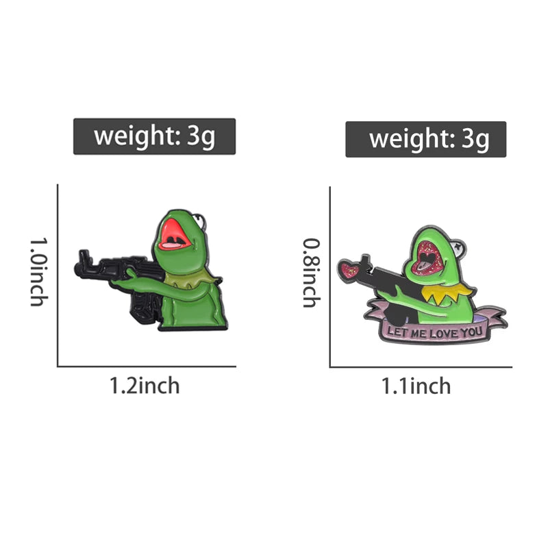 Kermit And A Gun Pin