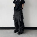 Zipper Multi Pocket Oversized Casual Trousers