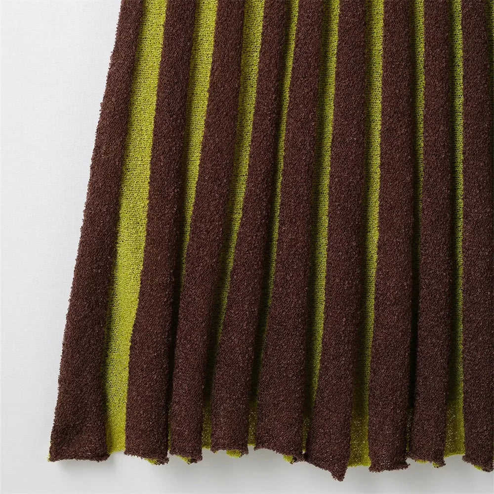 Pleated Knitted Dress