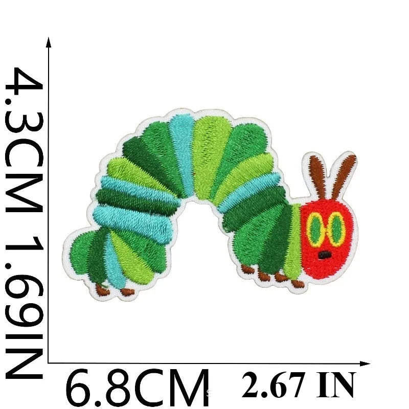 Caterpillar Embroidery Patches