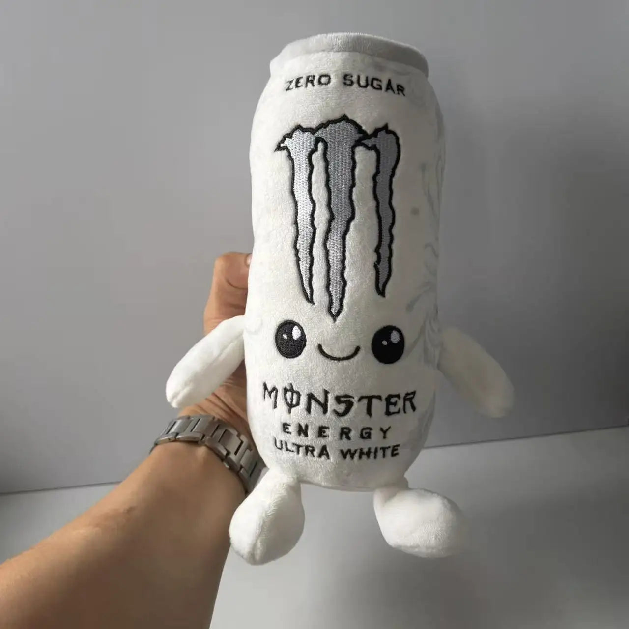 White Monster Energy Drink Stuffed Doll