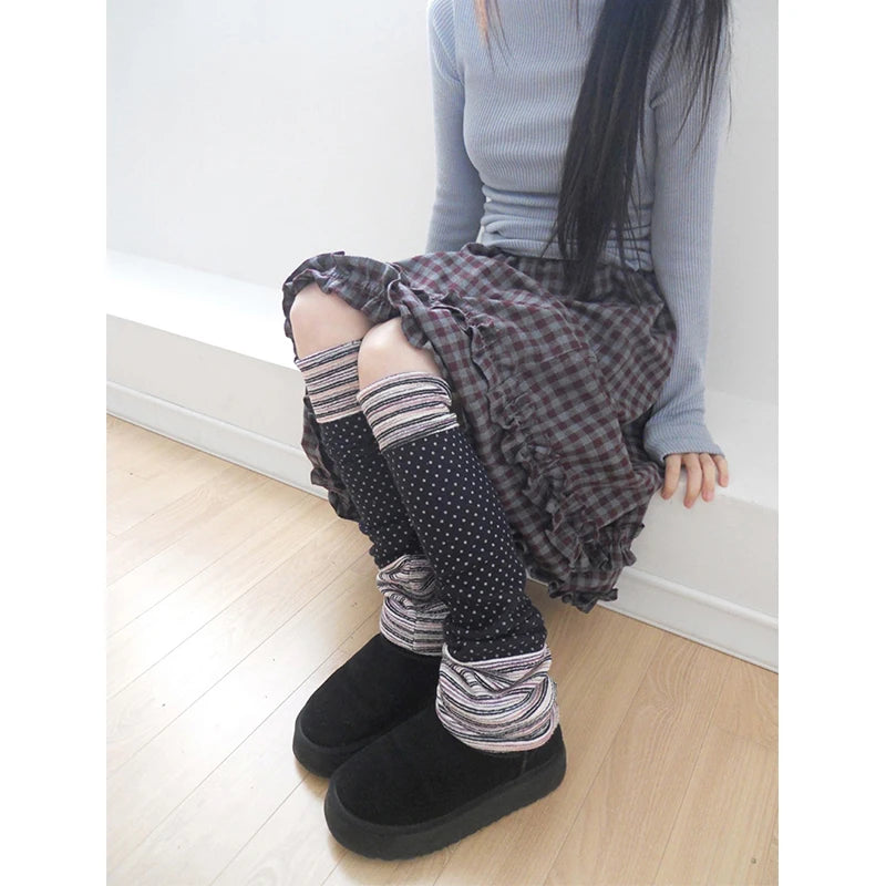 Japanese Plaid Midi Ruffle Skirt