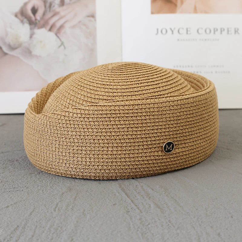 Straw Pillbox Hat