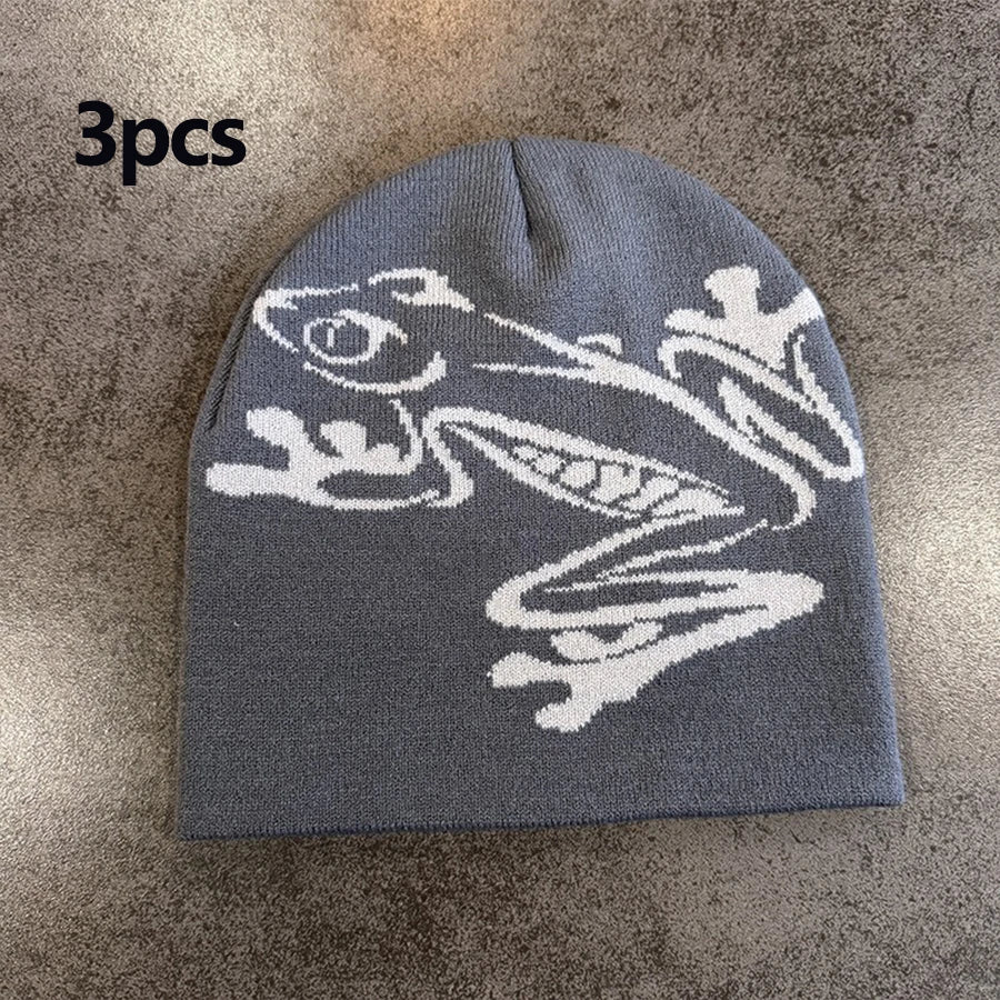 Tree Frog Knitted Beanie