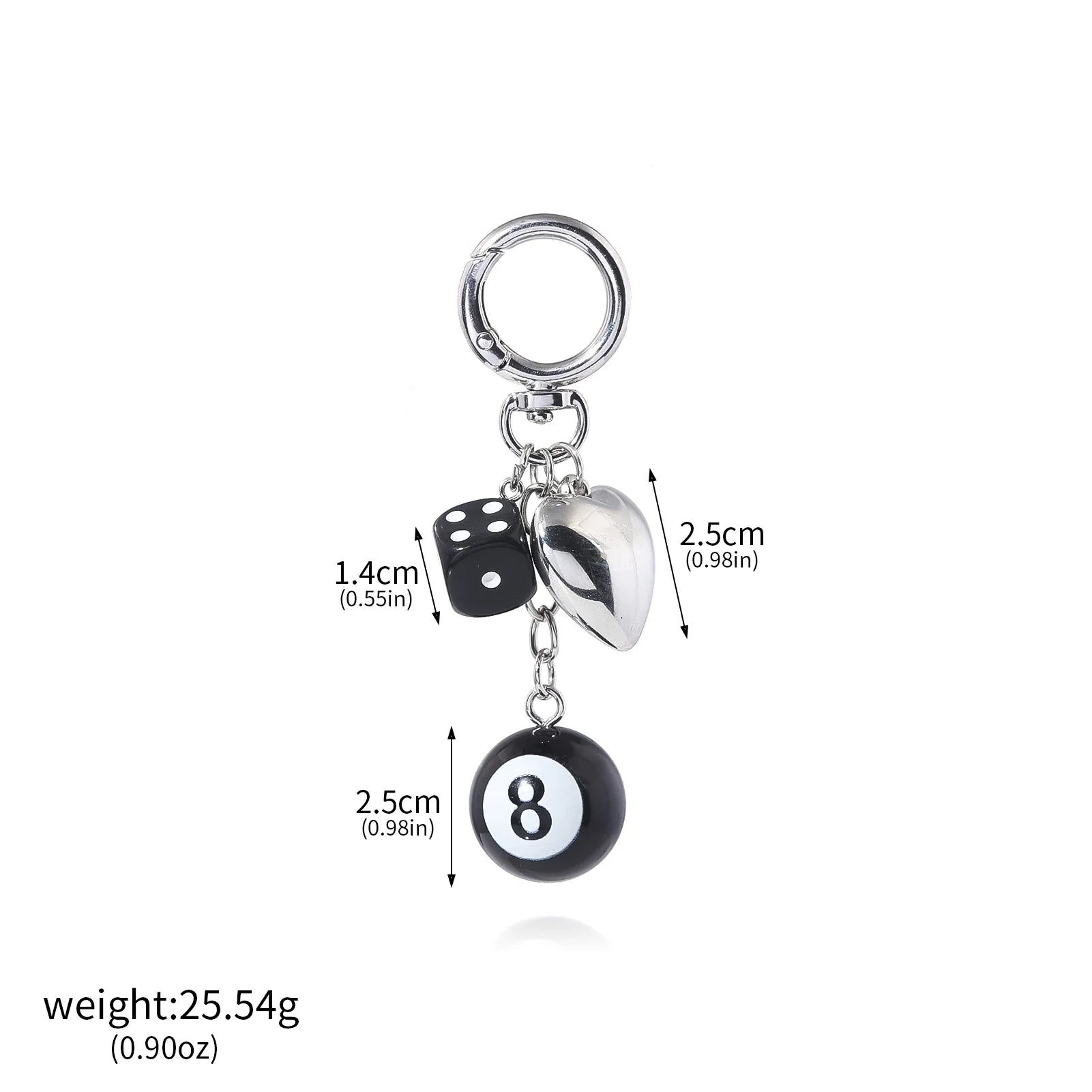 Dice Charms Keychain