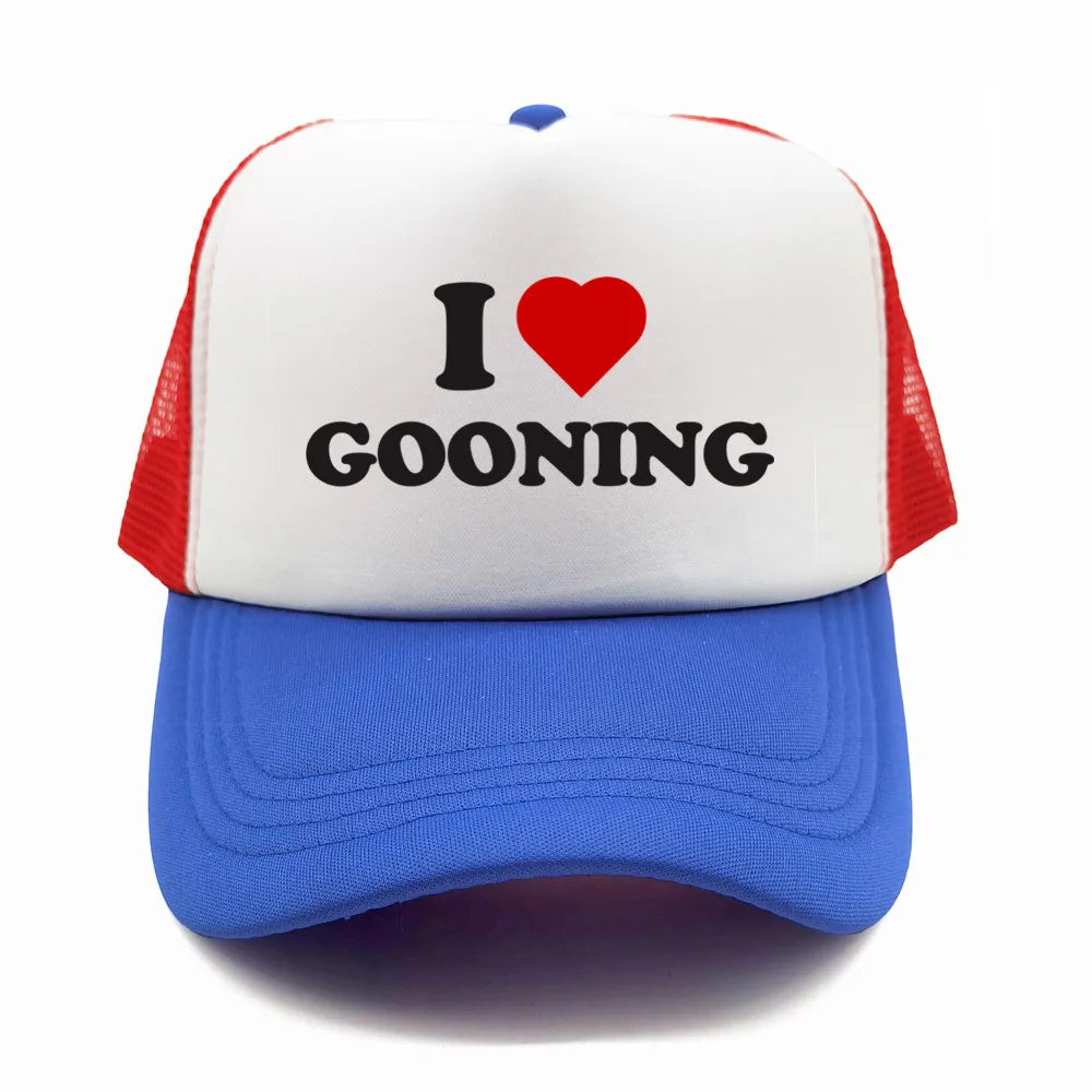 I Love Gooning Baseball Caps