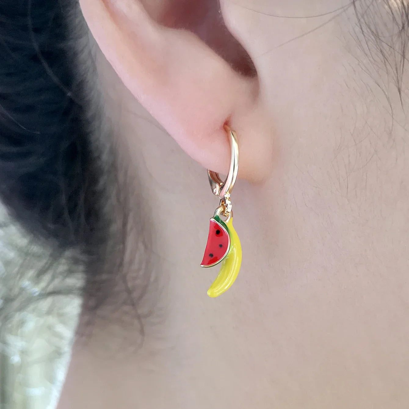 Papaya Fruit Earrings