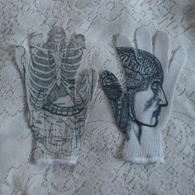 Virgin Mary Knitted Gloves