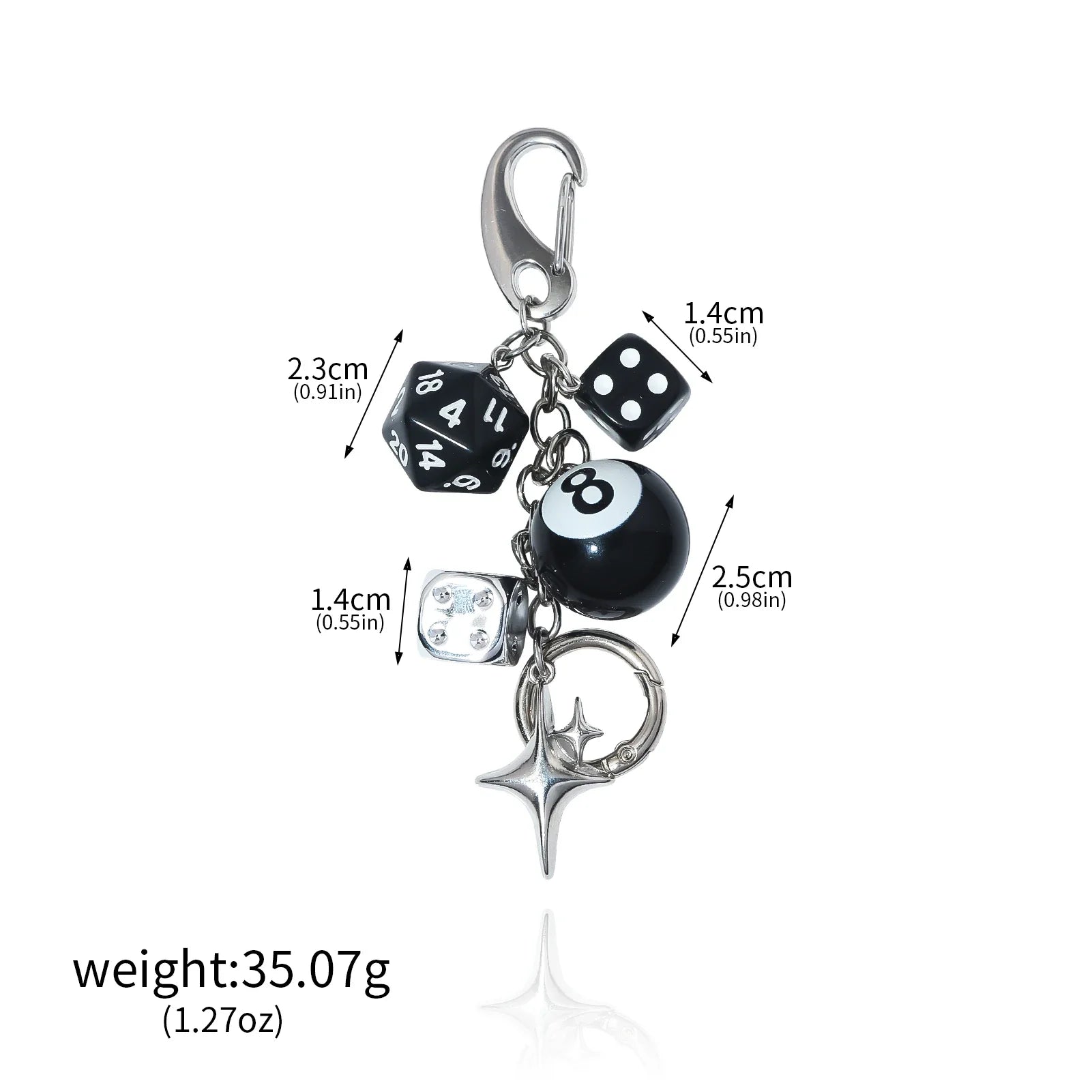 Dice Charms Keychain