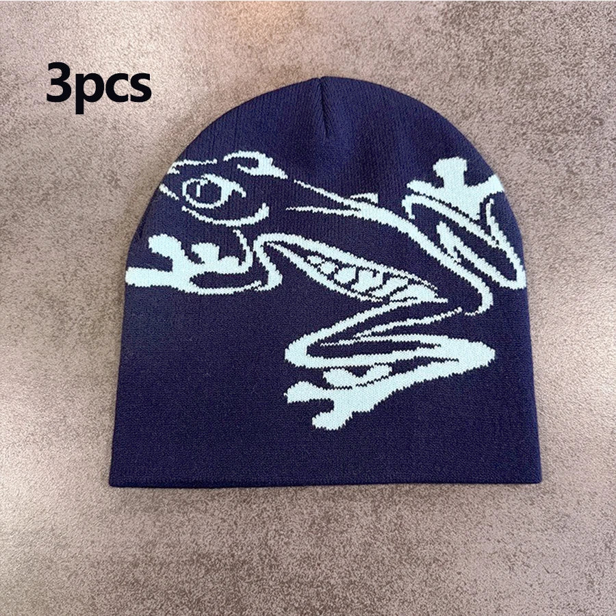 Tree Frog Knitted Beanie