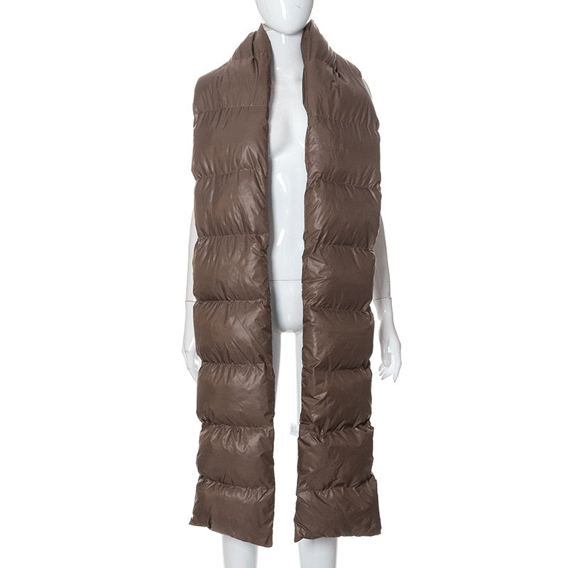 Turtleneck Down Jacket & Down Scarf