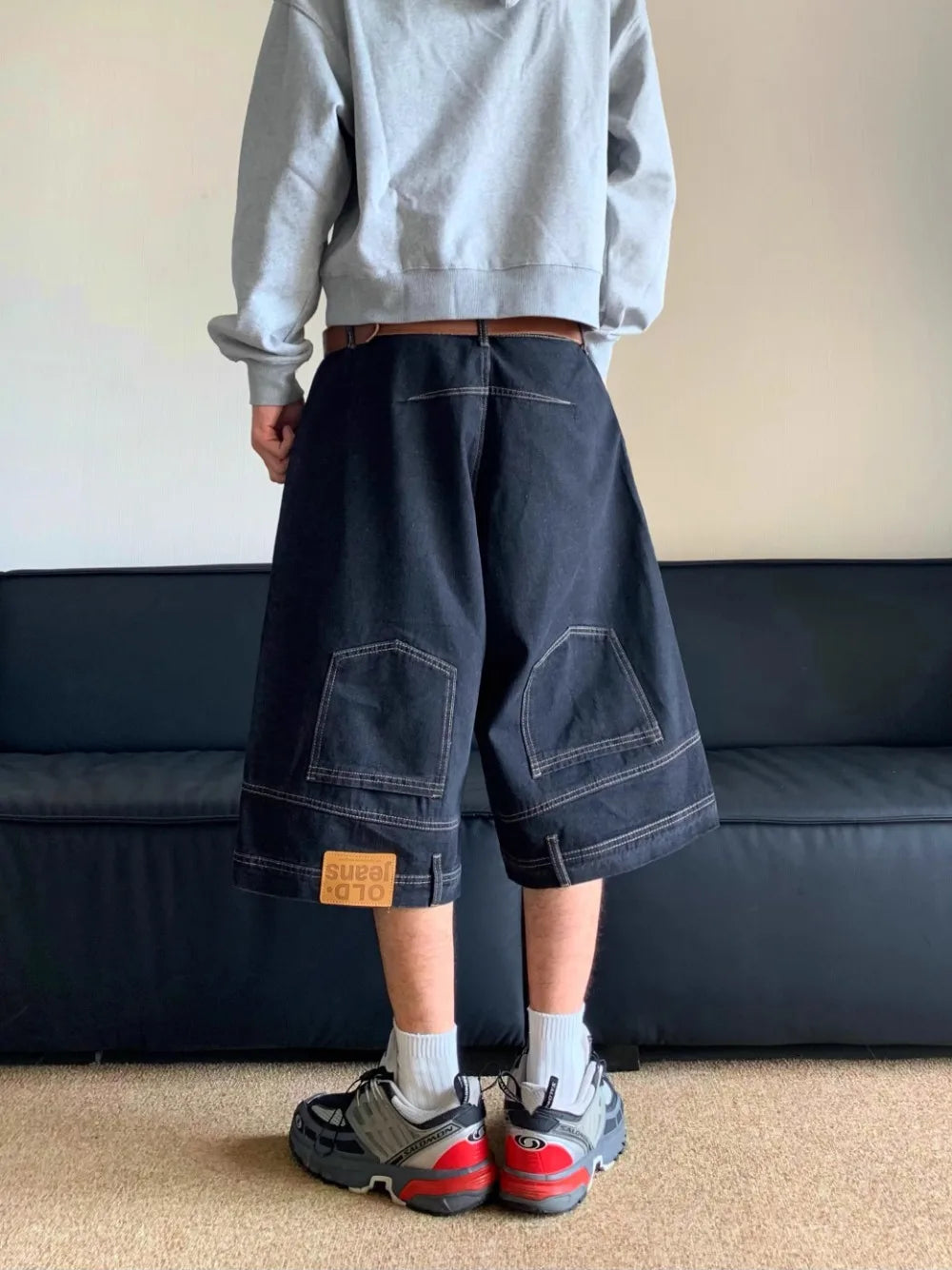 Inverted Upside Down Denim Jorts