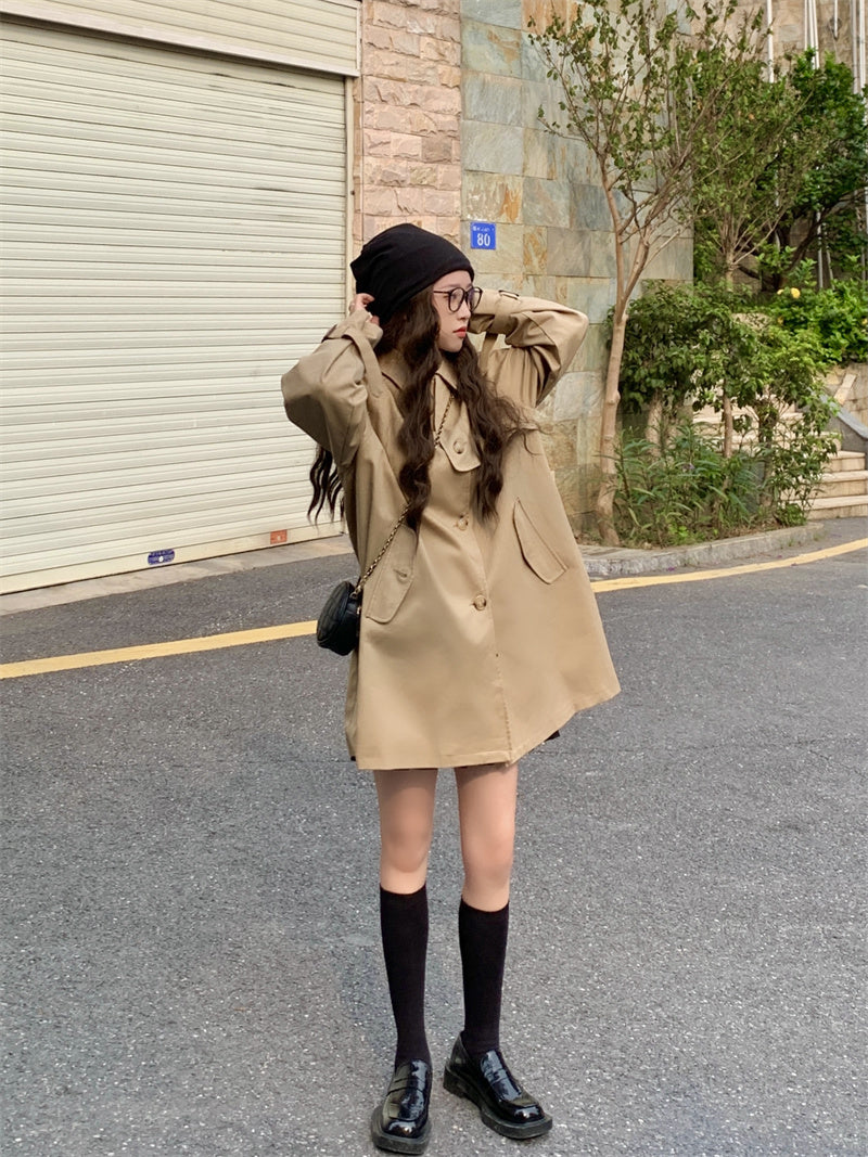 Safari Khaki Trench Coat