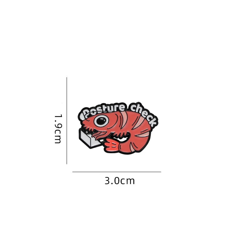 Posture Check Enamel Pin