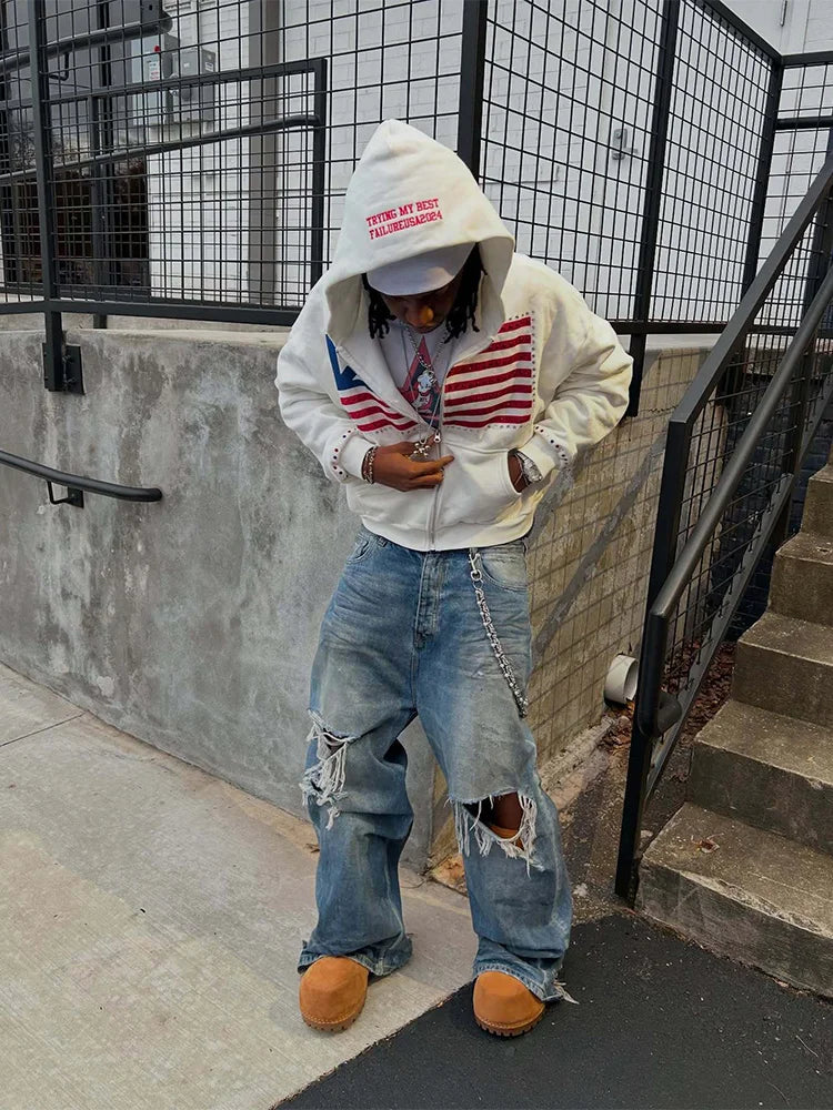 USA Zip Up Hoodie