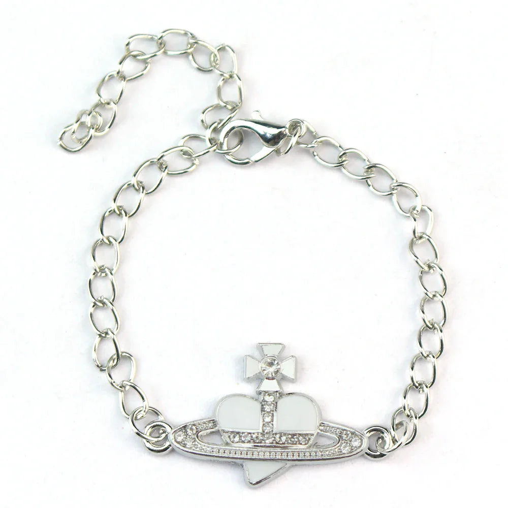 Saturn Heart Diamond Earrings