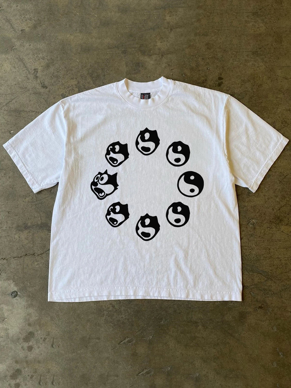 Heavyweight 260gsm Pure Cotton Ying Yang Felix Short Sleeve Tee