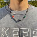 Eight Ball Dice Choker Necklace
