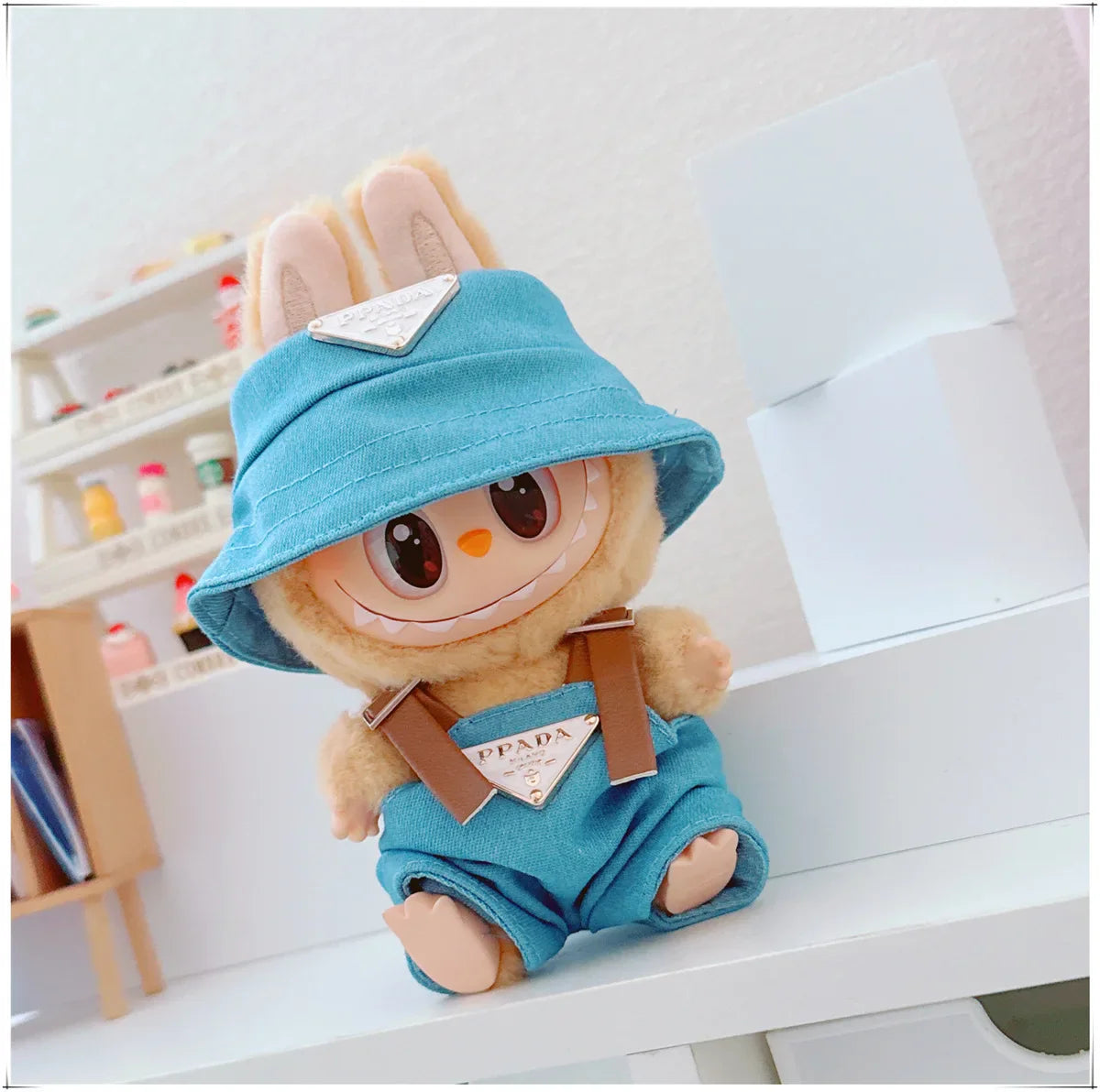 17 cm mini LABUBU Prada Clothes (Doll Not Included)