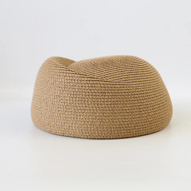 Straw Pillbox Hat