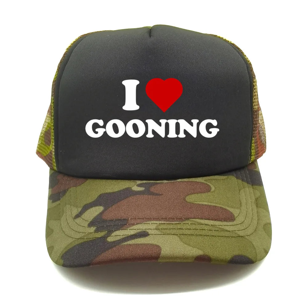 I Love Gooning Baseball Caps