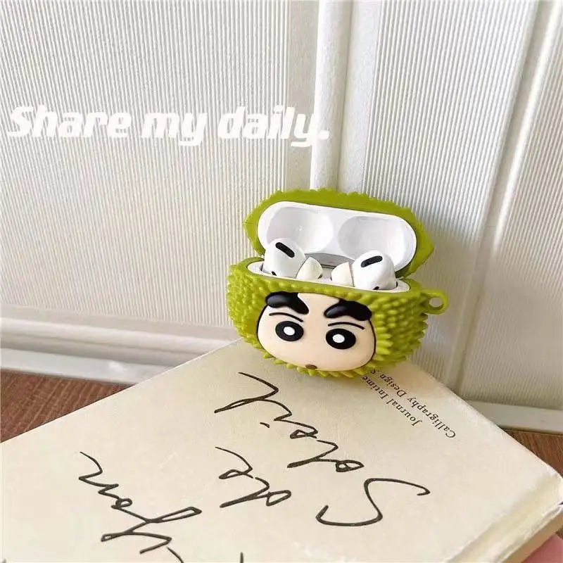 Durian Shin Chan Airpod Case