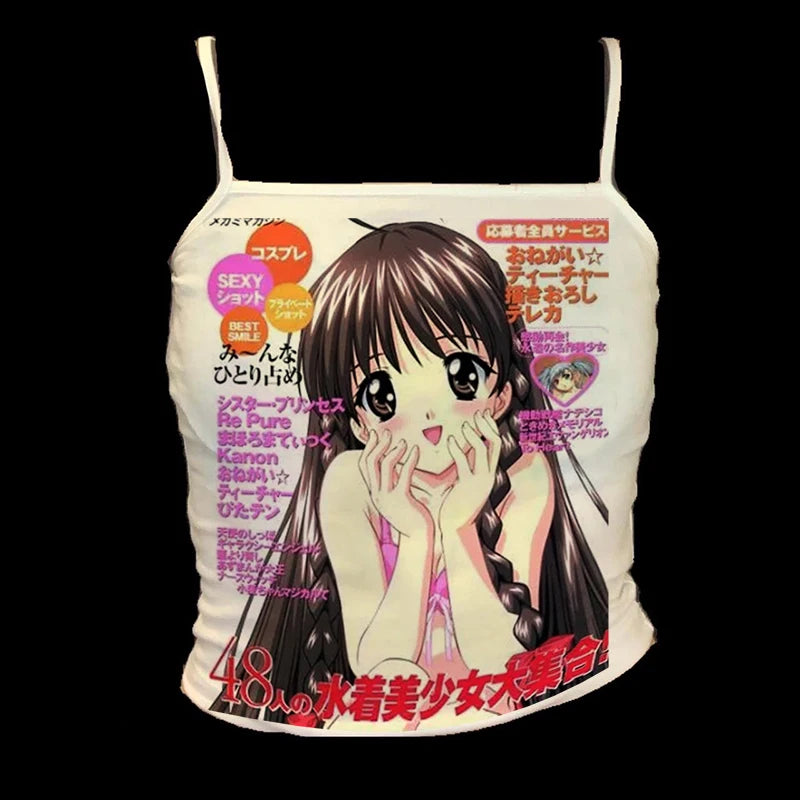 Vintage Anime Women Top