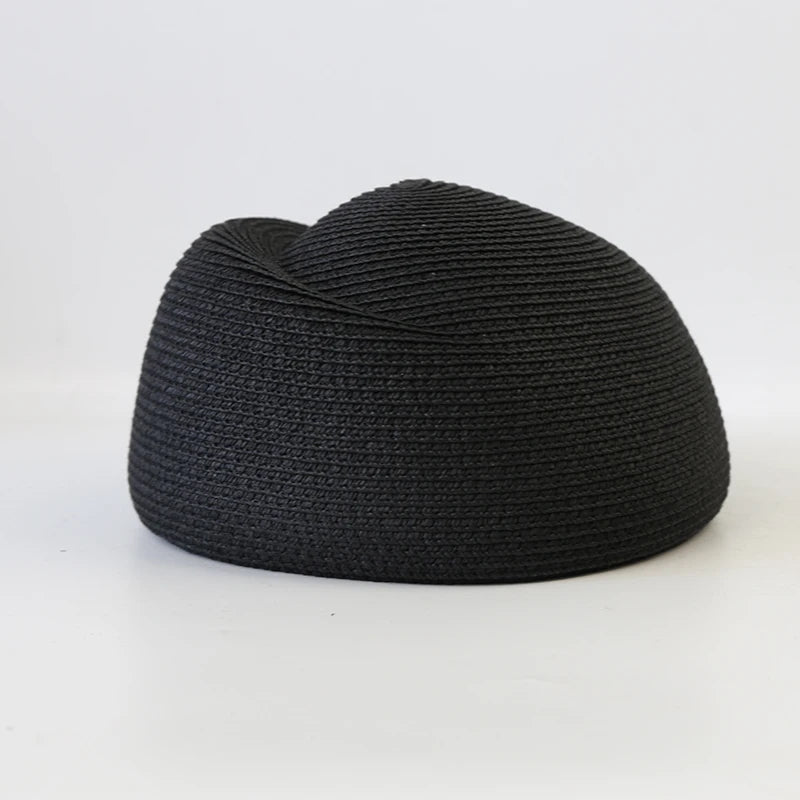 Straw Pillbox Hat