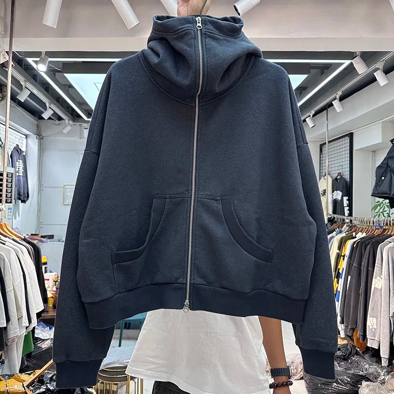 Two-way Zipper Oversized Hoodie