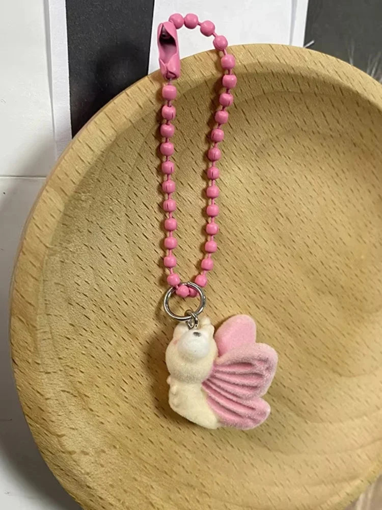 Fluffy Pig Keychain