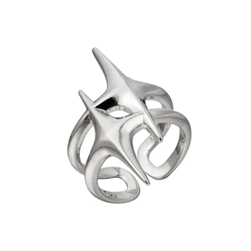 Liquid Stars Silver Ring