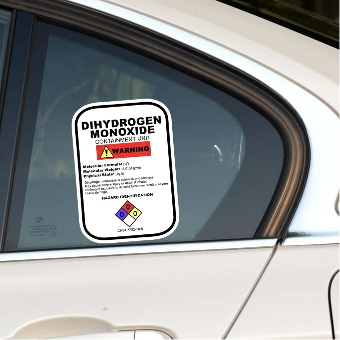 DiHydrogen monoxide Stickers
