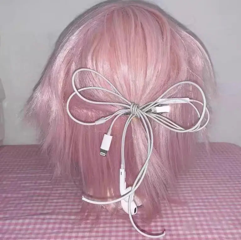 Headphone Wire Hair Clips