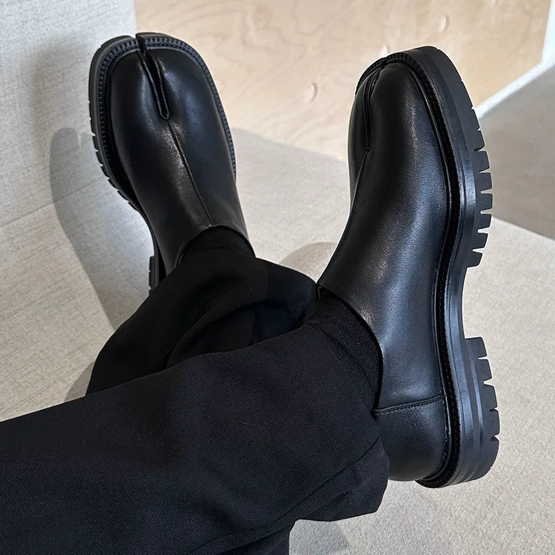 Chunky Platform Slip-on Tabi Loafers