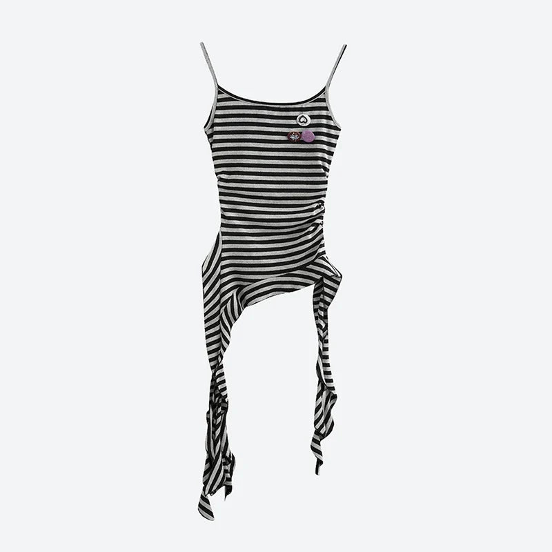 Vintage Striped Wavy Tank Top