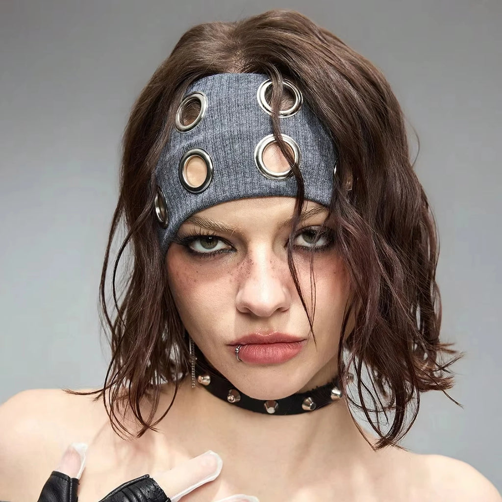 Hollowed Out Eyelets Wide Headband