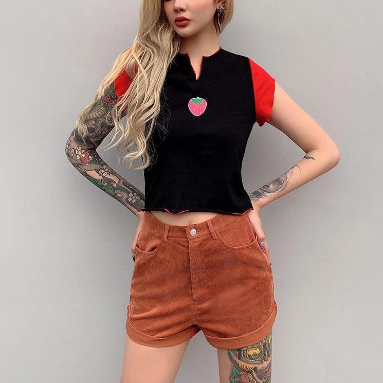 High Waisted Corduroy Shorts