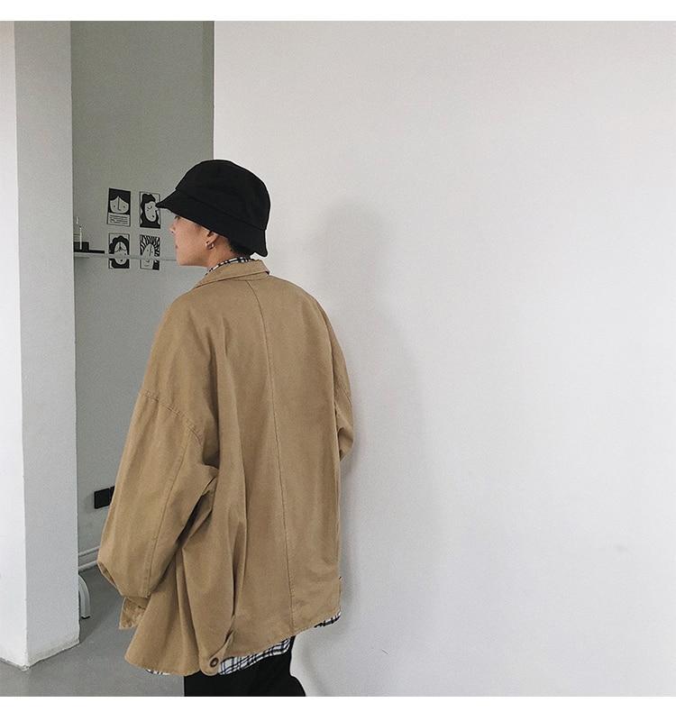 Retro Khaki Long Sleeve Shirt